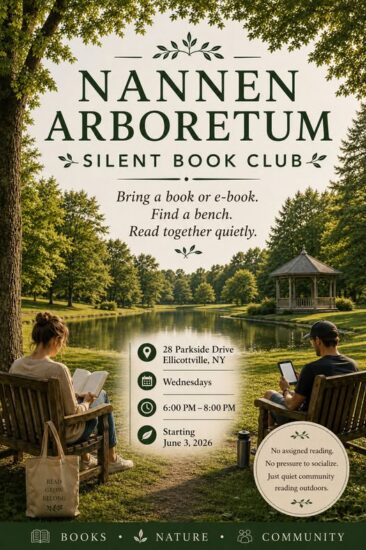 Nannen Arboretum Silent Book Club on Wednesdays